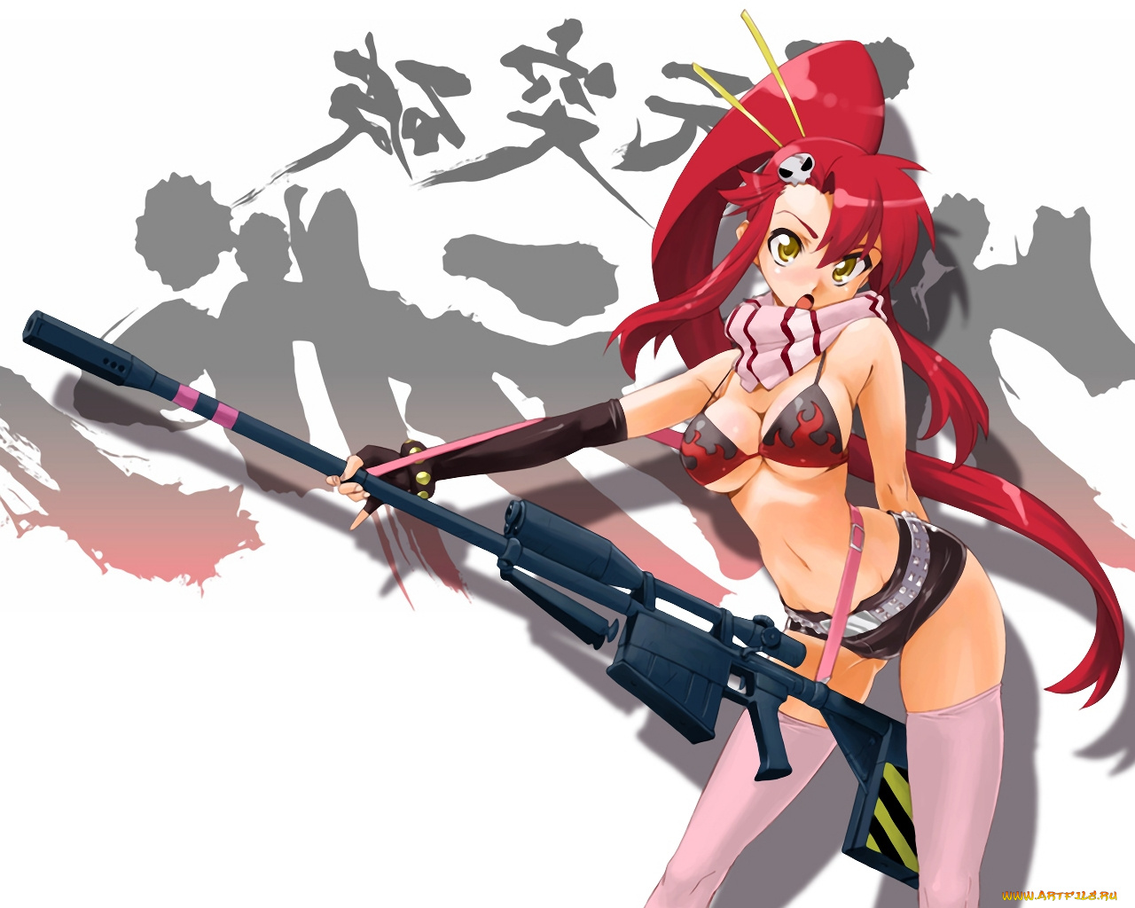 аниме, tengen, toppa, gurren, lagann, yoko, littner