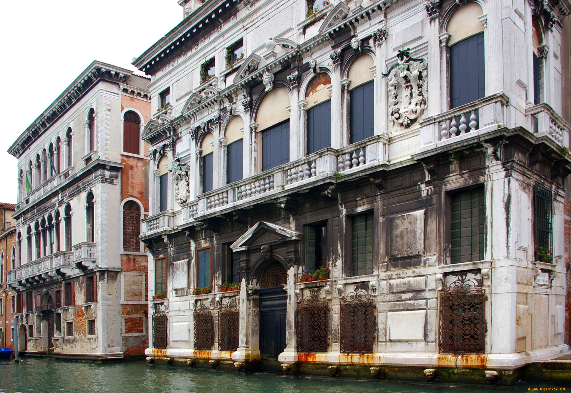 города, венеция, италия, дом, балкон, вода, канал