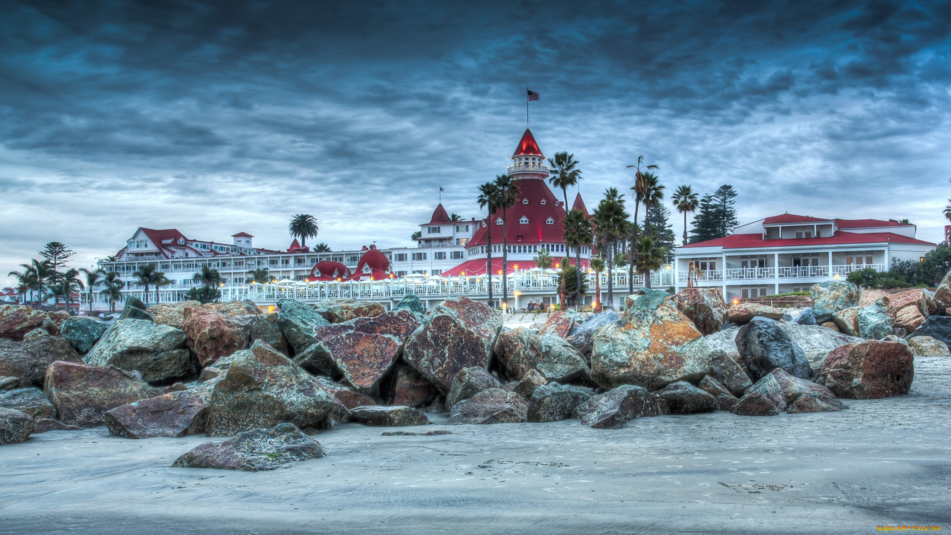 города, сан-диего, , сша, del, coronado, hotel, san, diego