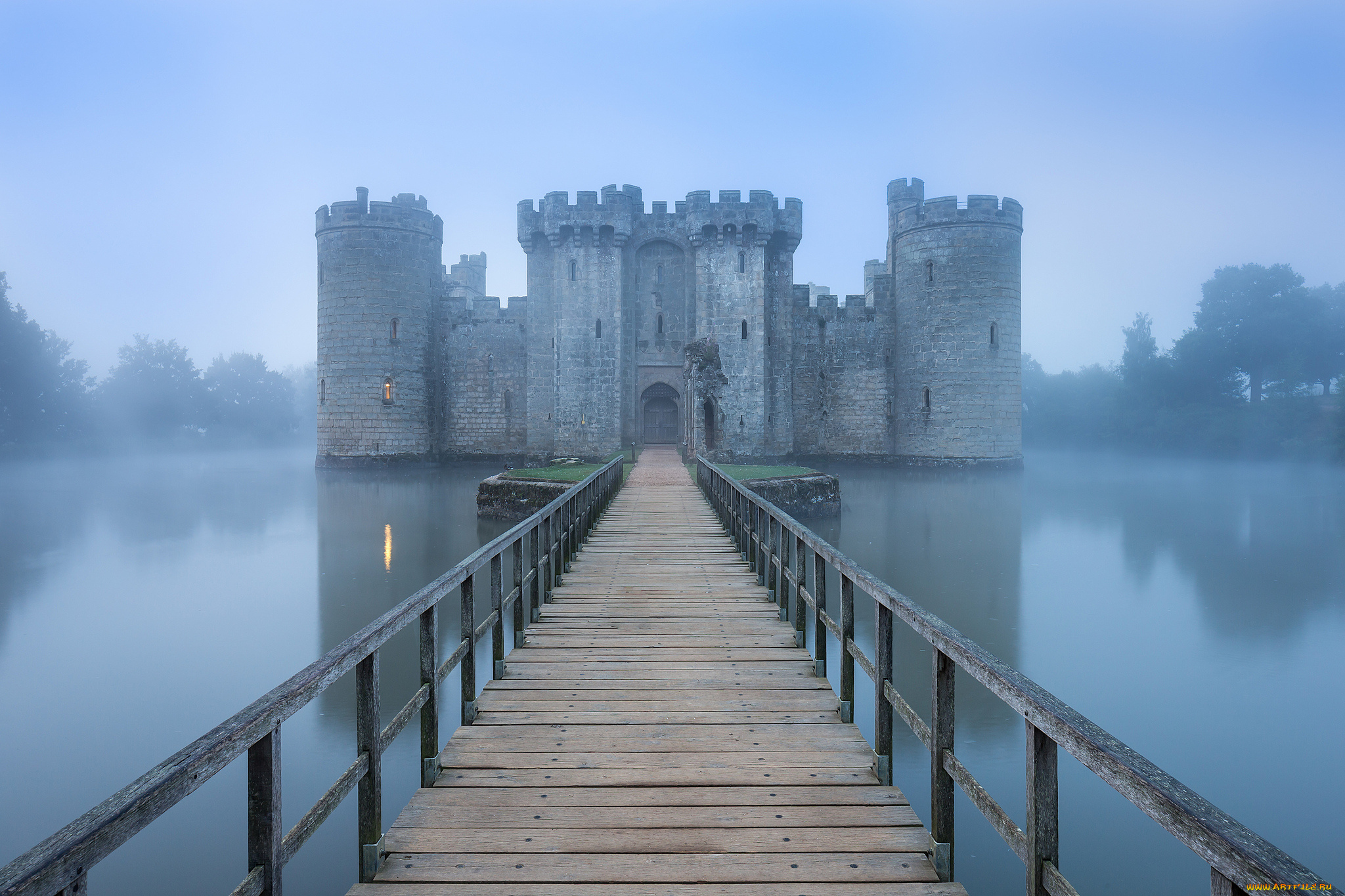 замок средневековье мост камни загрузить