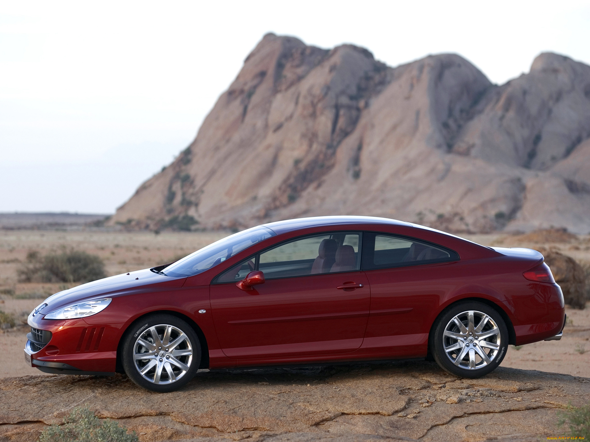 автомобили, peugeot, 407, prologue, concept, 2005, красный