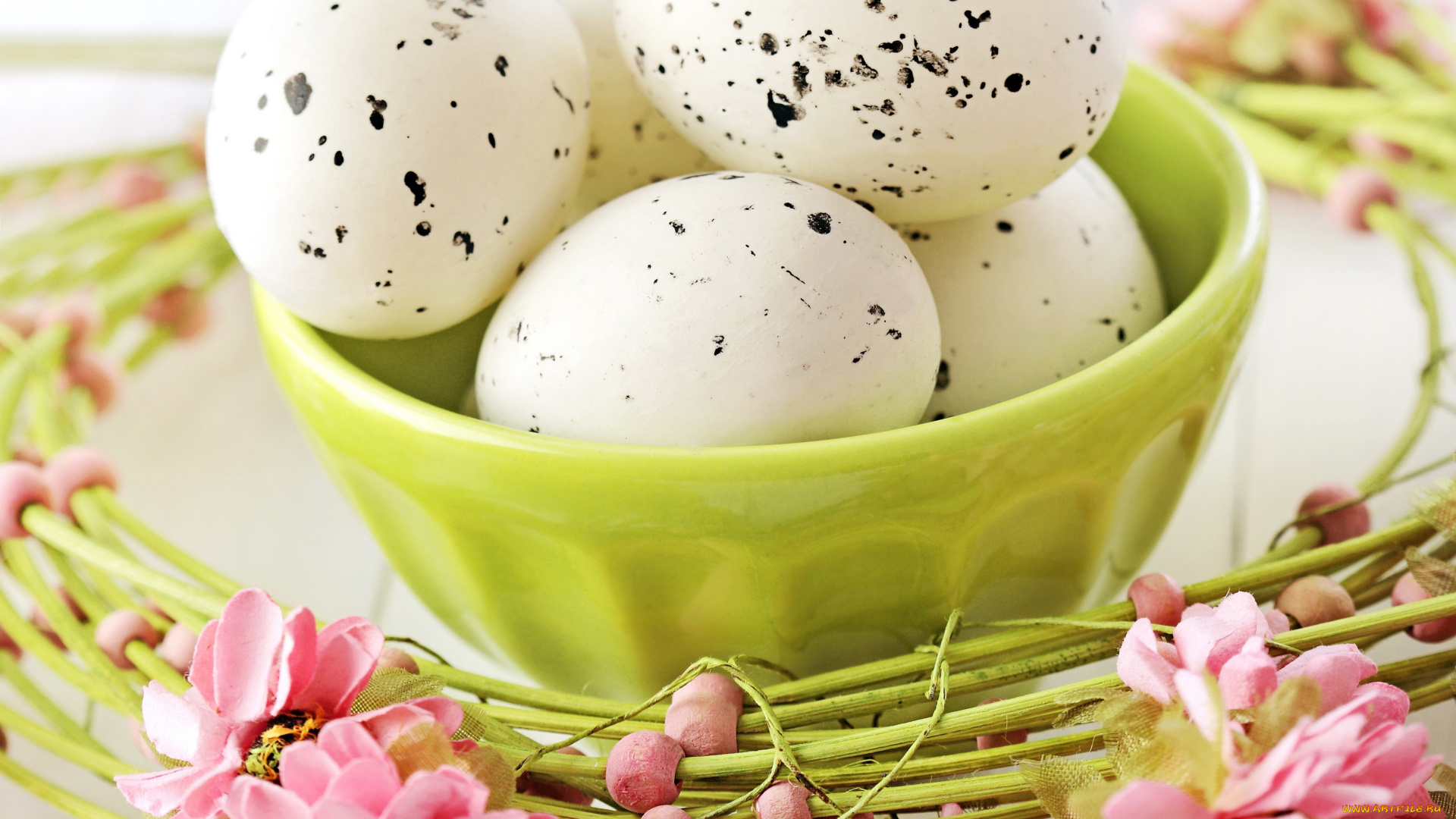 праздничные, пасха, цветы, яйца, delicate, eggs, flowers, easter