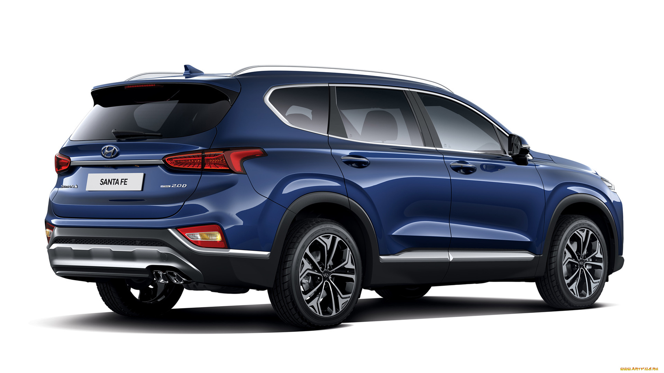 hyundai, santa, fe, 2019, автомобили, hyundai, santa, fe, blue, 2019, crossover