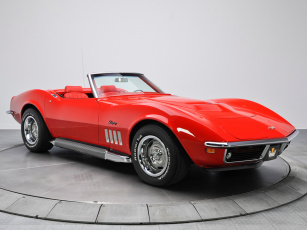 обоя corvette stingray l46-350 convertible 1969, автомобили, corvette, convertible, l46-350, 1969, stingray