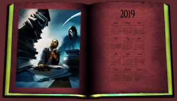 Картинка календари фэнтези книга смерть нежить мужчина