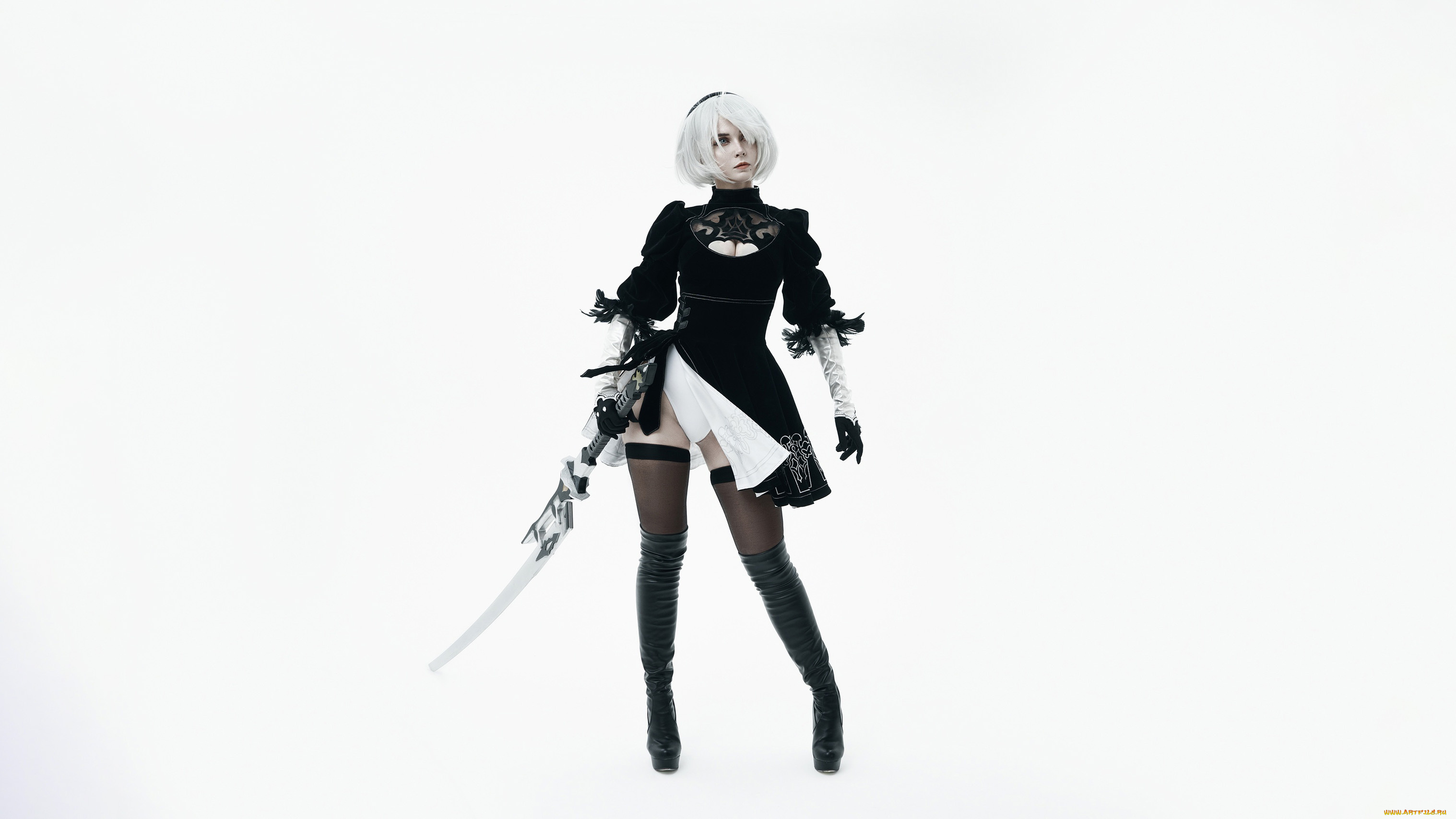 девушки, -, креатив, , косплей, automata, nier, maruxia, mono, xia