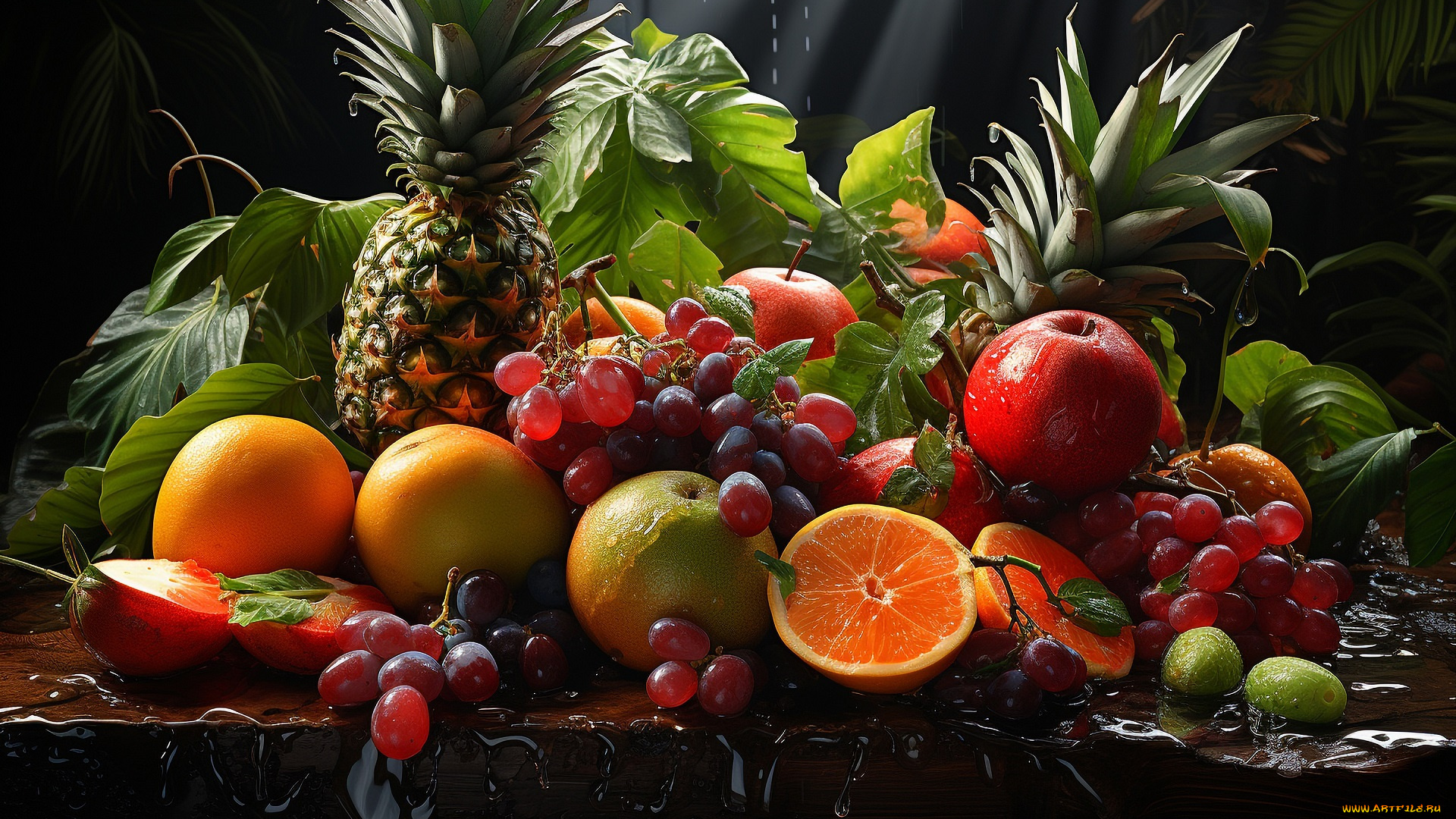 3д, графика, еда-, food, фрукты, ягоды