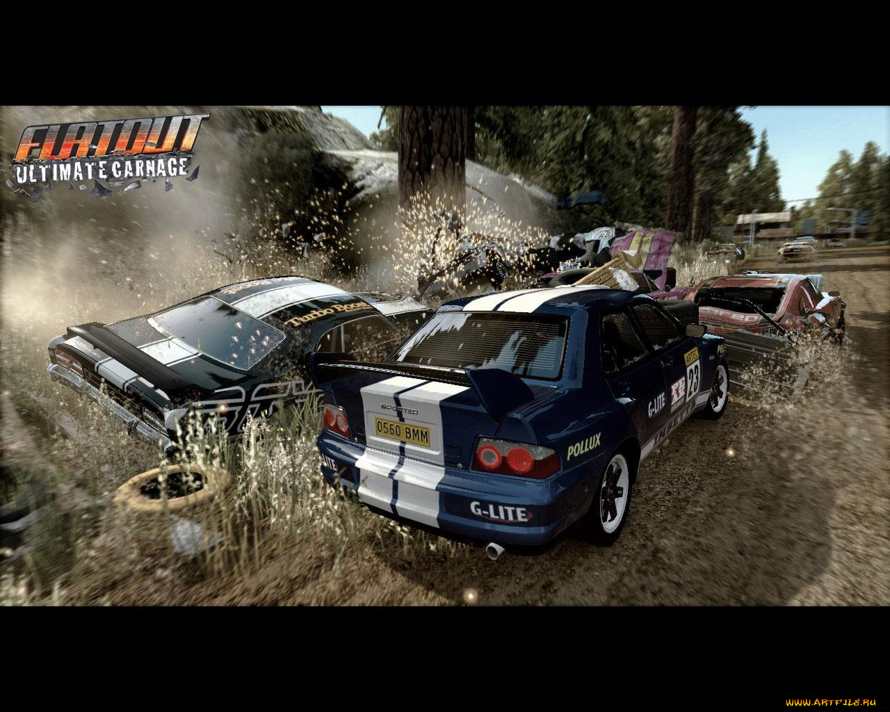 flatout, ultimate, carnage, видео, игры