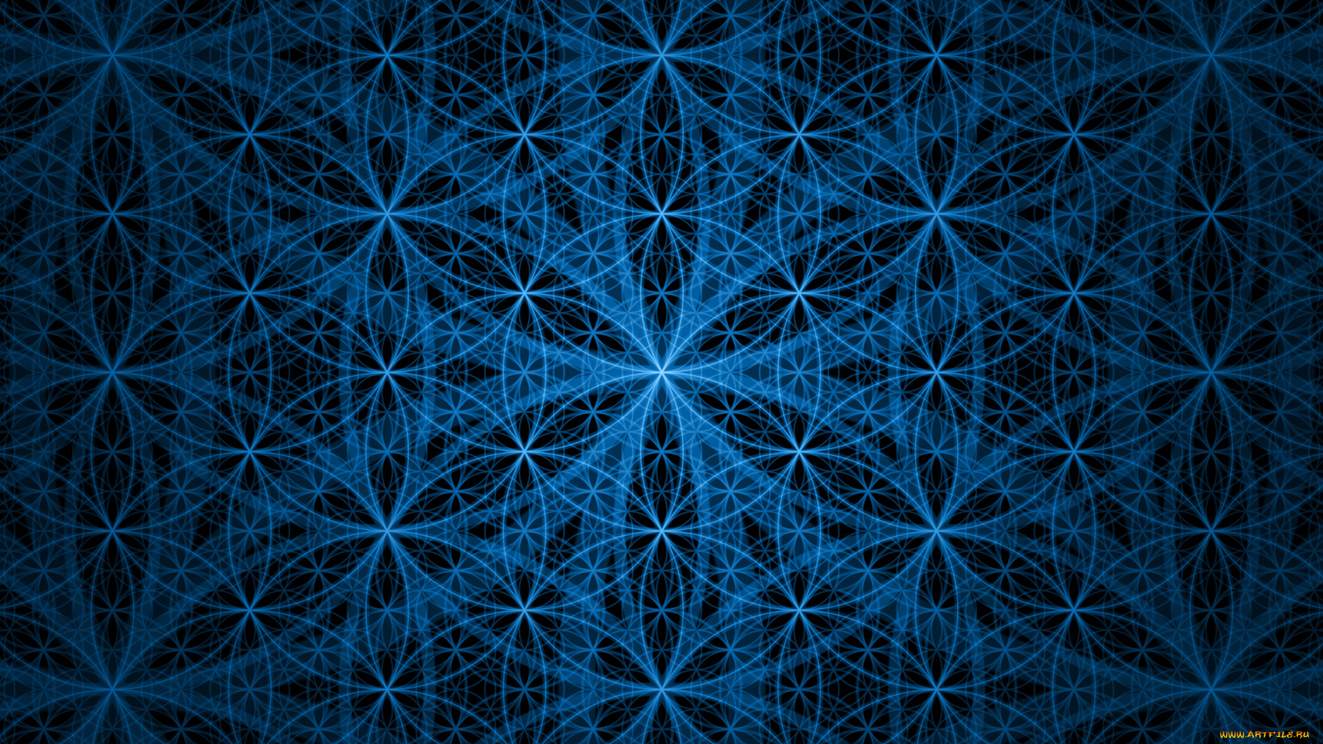 3д, графика, fractal, фракталы, синяя, черная, узоры