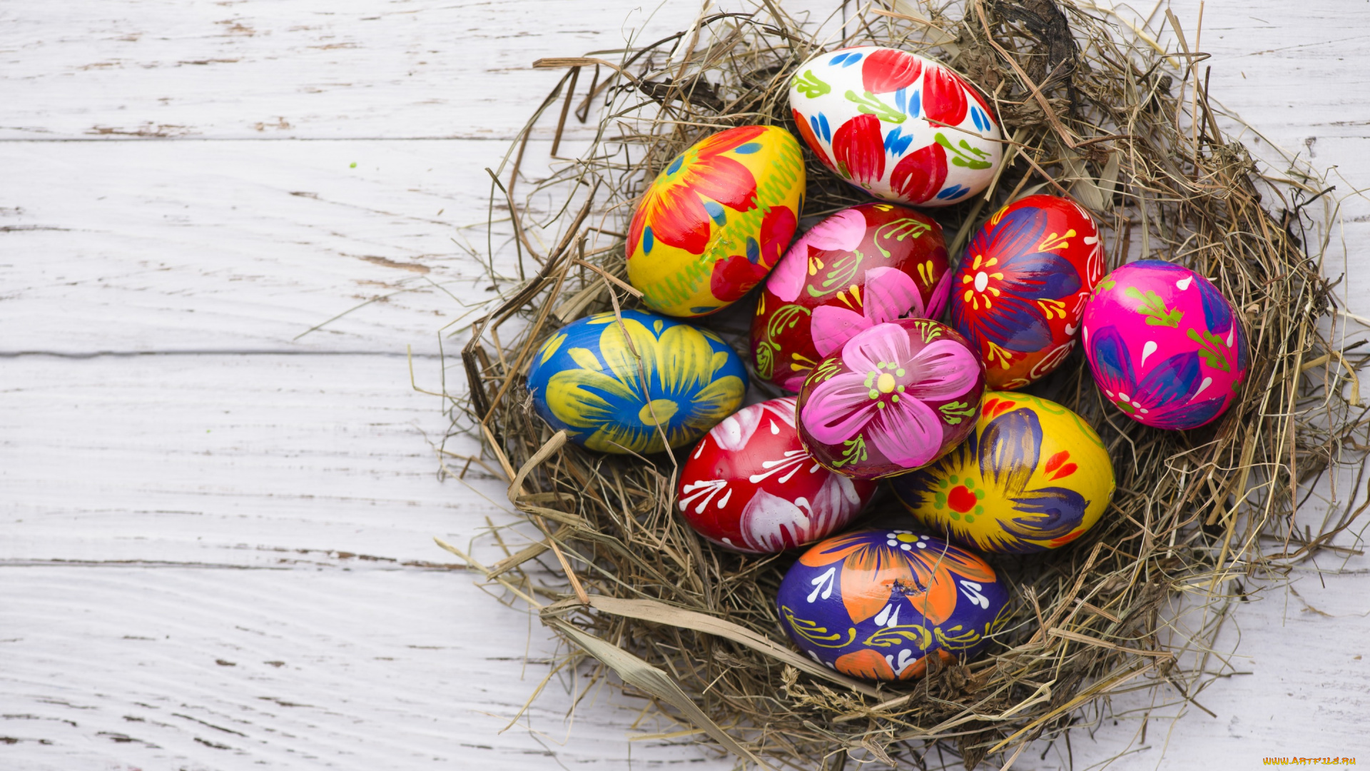 праздничные, пасха, eggs, spring, happy, яйца, крашеные, easter, wood, colorful, decoration, весна
