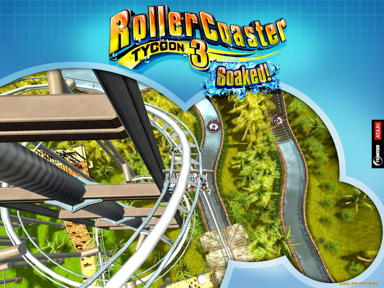 видео, игры, rollercoaster, tycoon, soaked