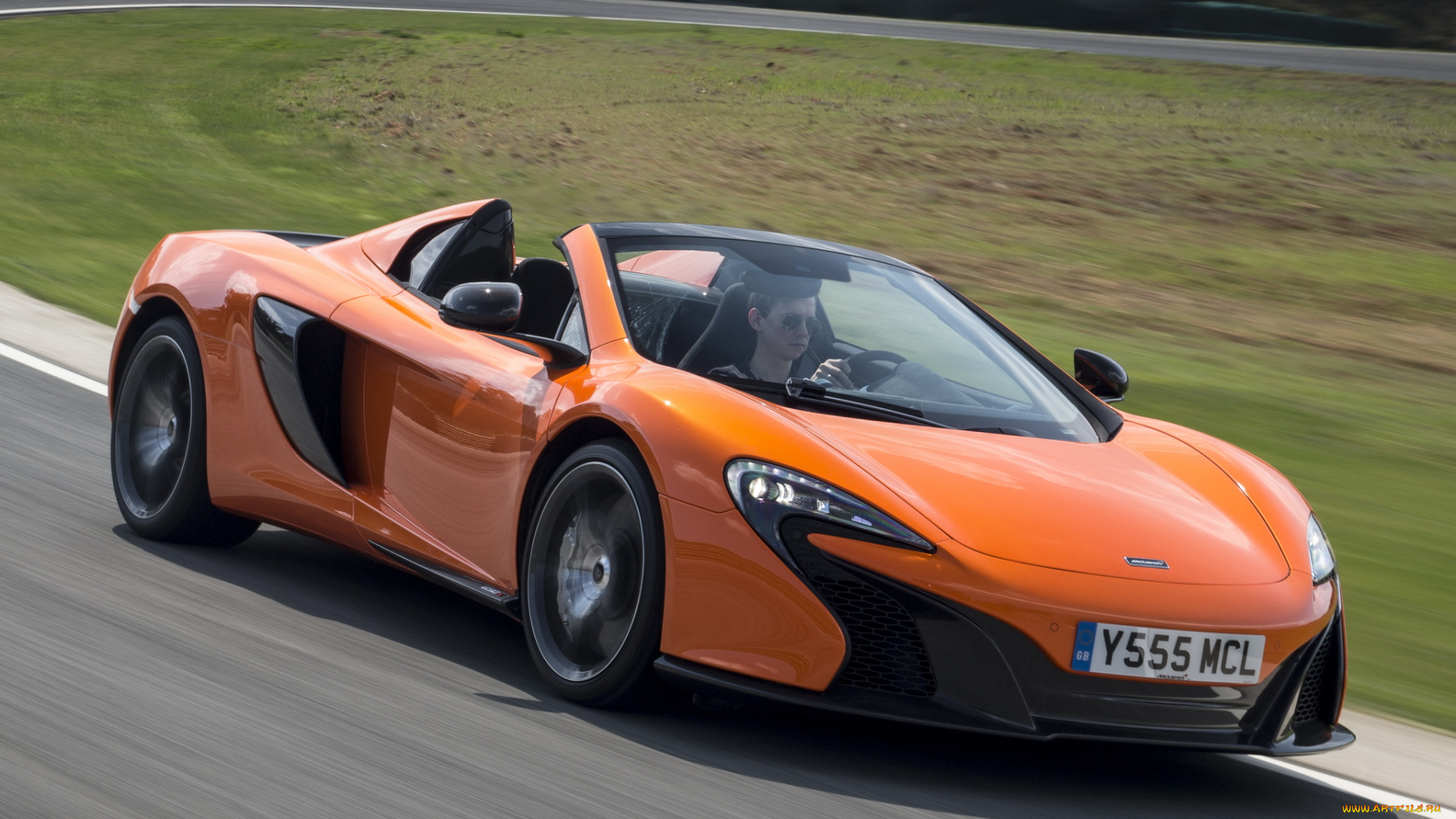 автомобили, mclaren, 650s, spyder, 2014, оранжевая