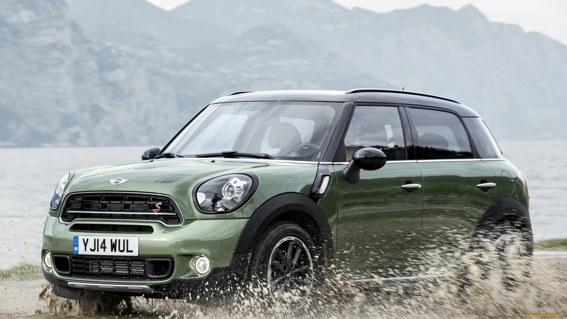 автомобили, mini, cooper, sd, countryman, all4, r60, 2014, зеленый