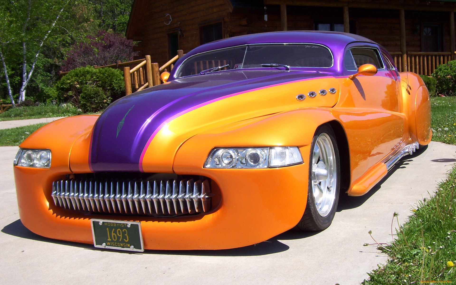 автомобили, custom, classic, car, streetrod, orange