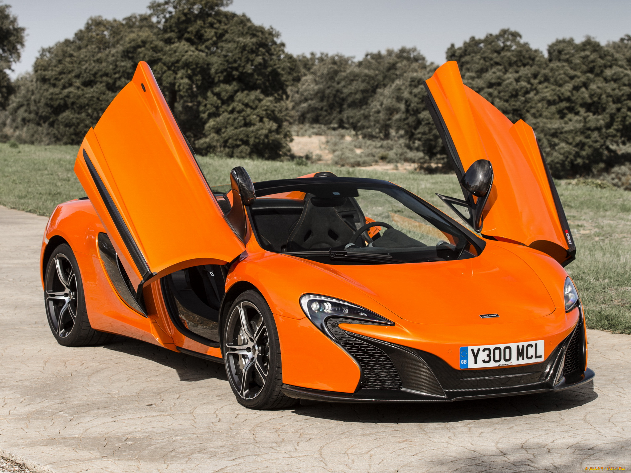 автомобили, mclaren, 650s, spyder, 2014, оранжевая