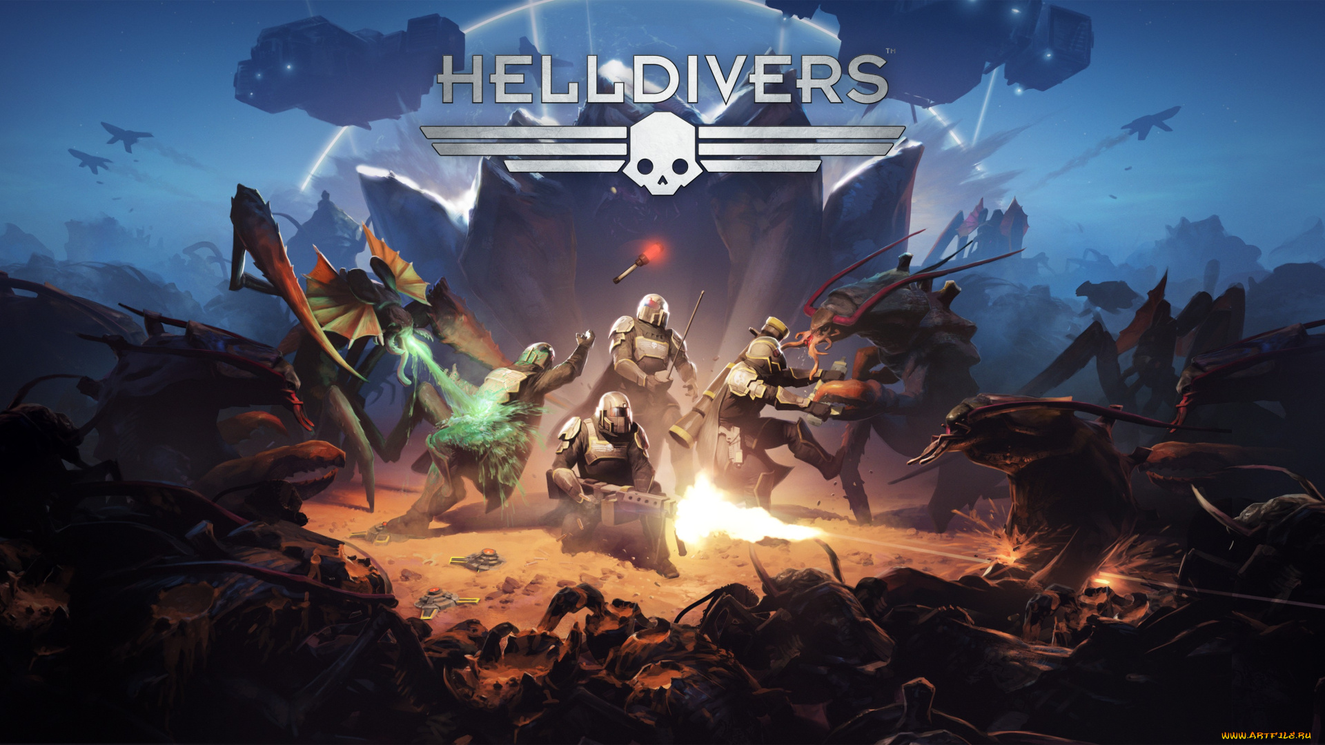 helldivers, видео, игры, -, helldivers, онлайн, триллер, шутер, action