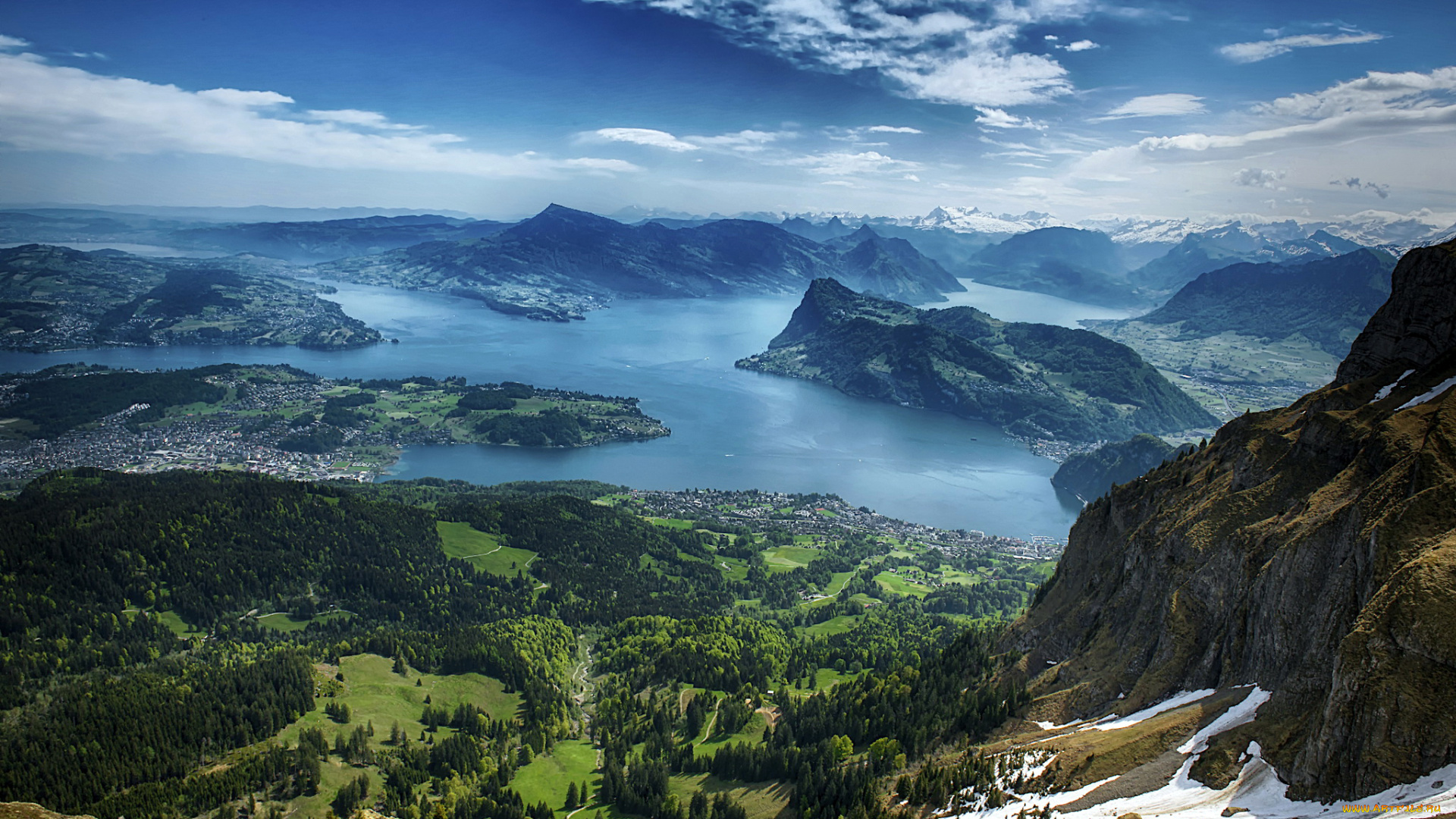 люцернское, озеро, швейцария, природа, реки, озера, люцернское, озеро, швейцария, горы, небо, леса