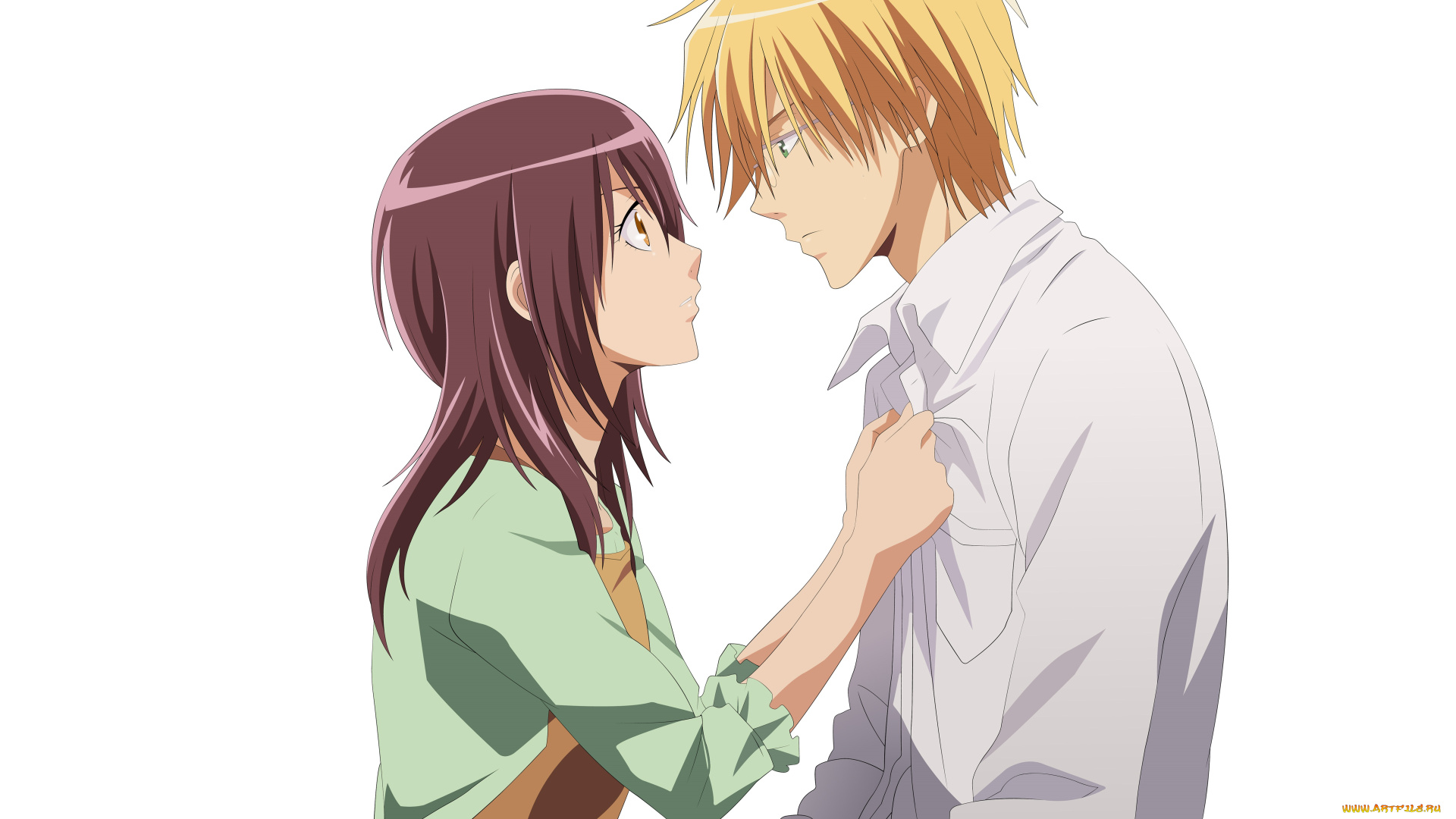 аниме, kaichou, wa, maid-sama, пара