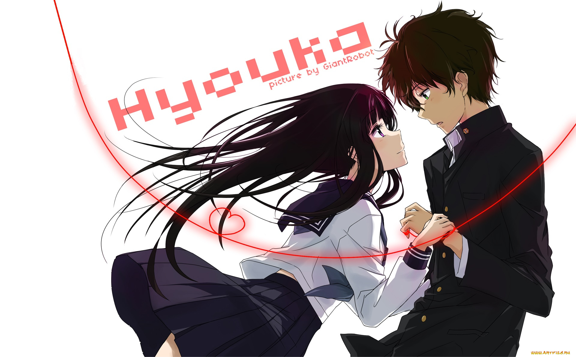 аниме, hyouka, двое