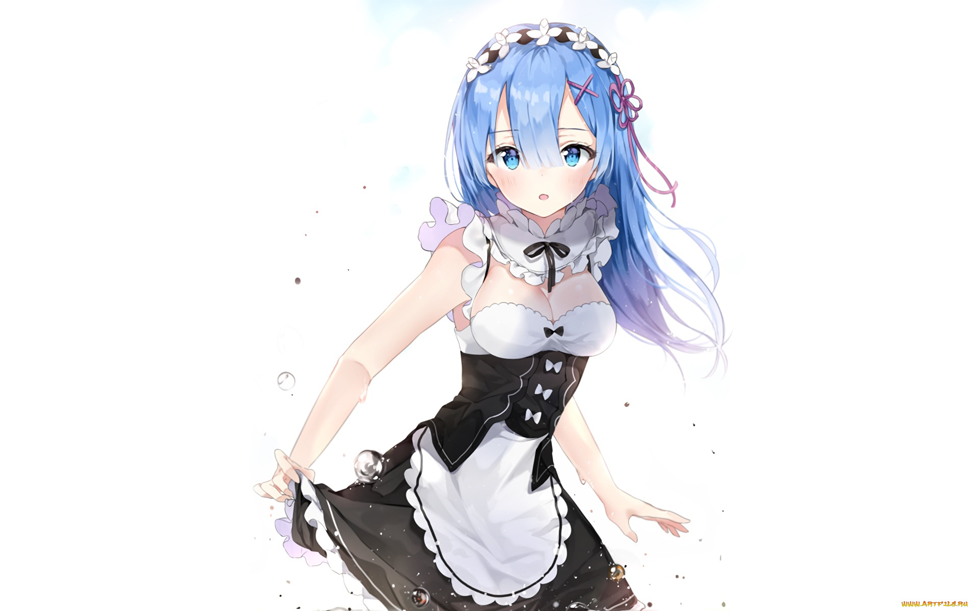 аниме, re, , zero, kara, hajimeru, isekai, seikatsu, фон, взгляд, девушка