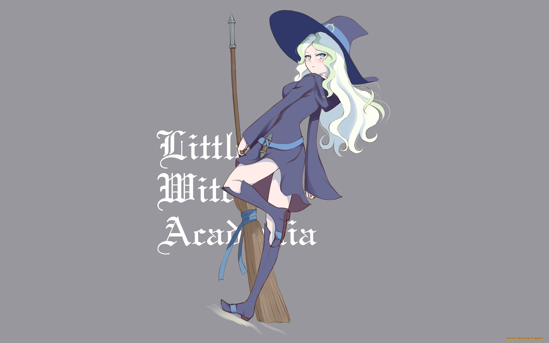 little, witch, academia, аниме, фон, взгляд, девушка