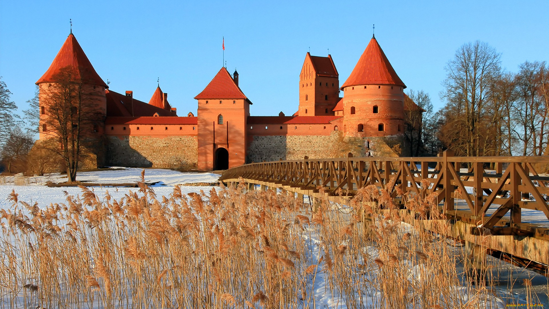 города, тракайский, замок, , литва, trakai, castle