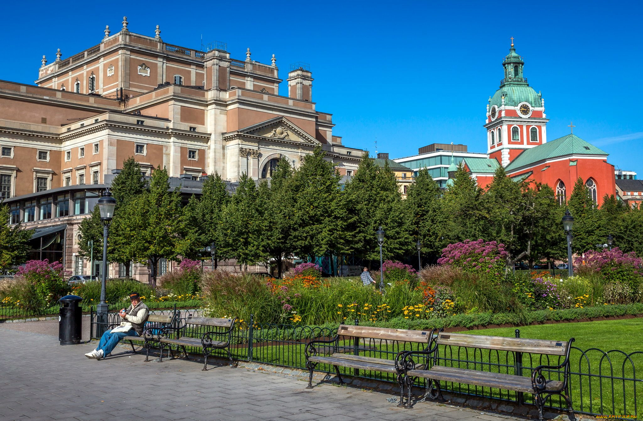 города, стокгольм, , швеция, сквер