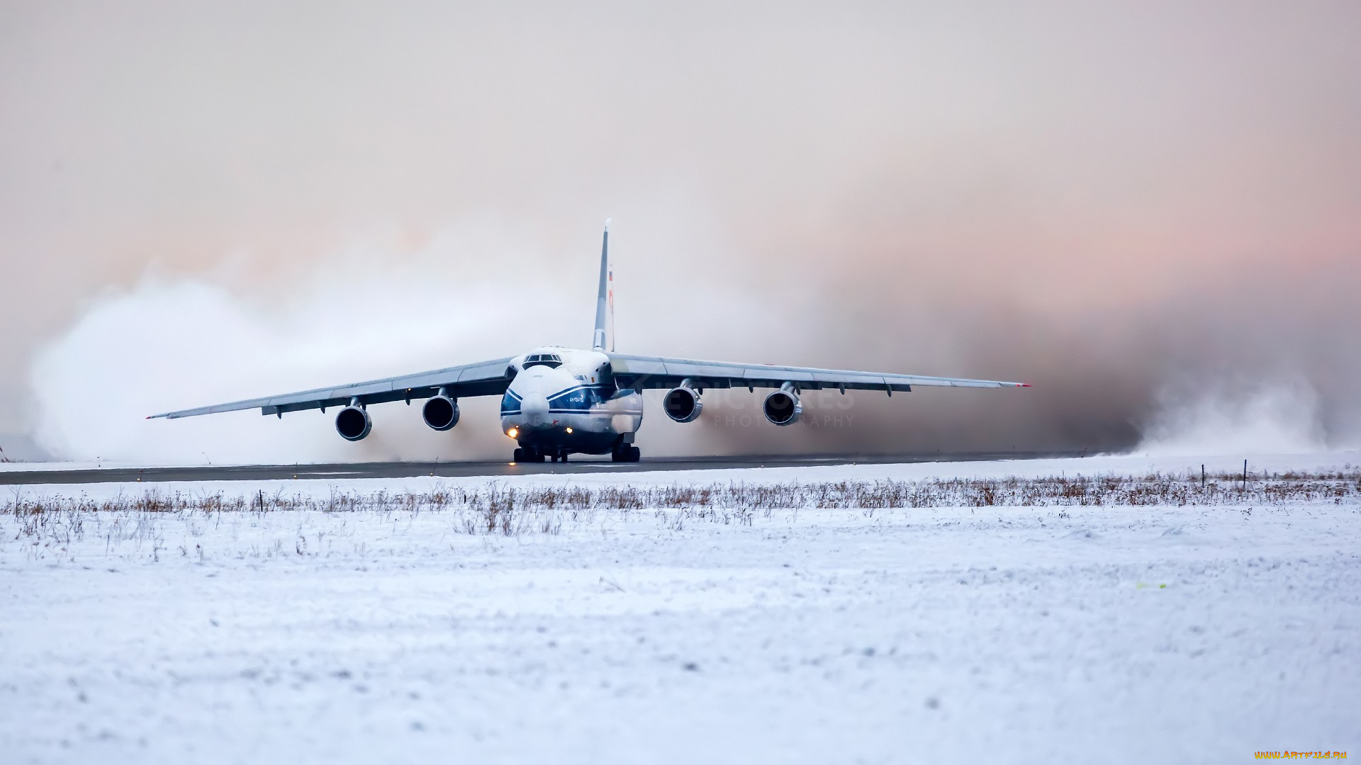 ан, -, 124, авиация, грузовые, самолёты, ан, 124, советский, тяжелый, дальний, транспортный, самолет, зима, посадка