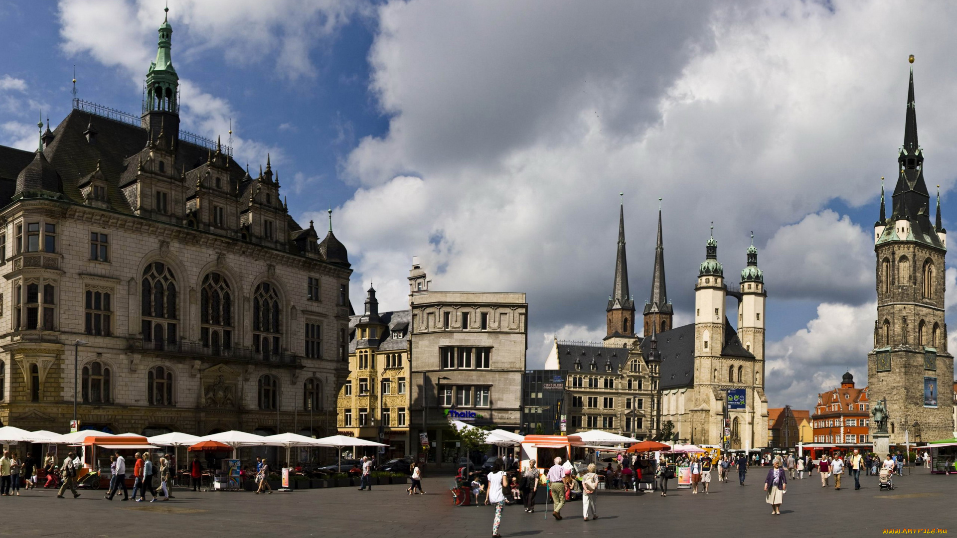 halle, germany, города, -, улицы, , площади, , набережные