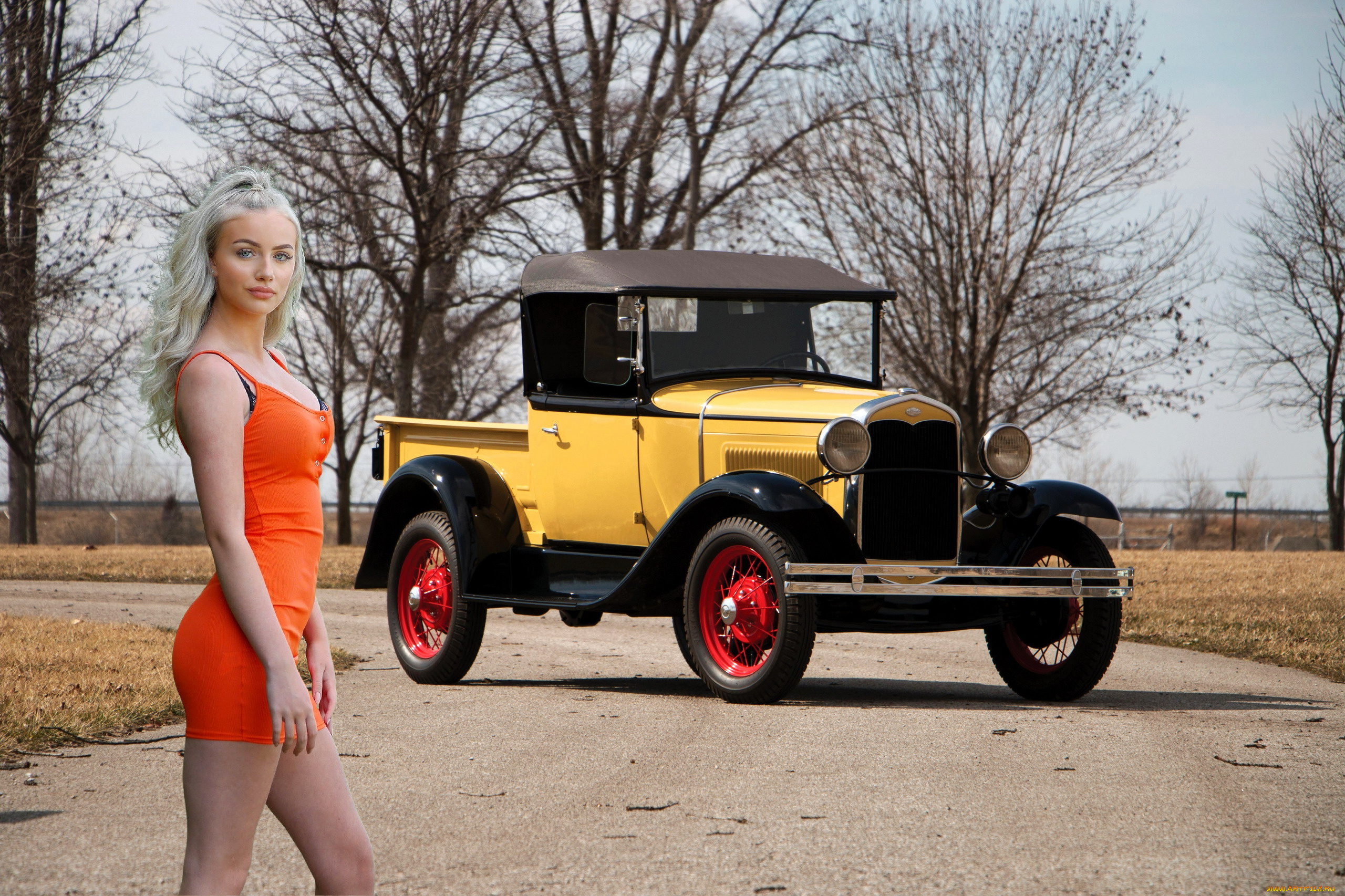 автомобили, -авто, с, девушками, 1931, ford, model, a, roadster, pickup