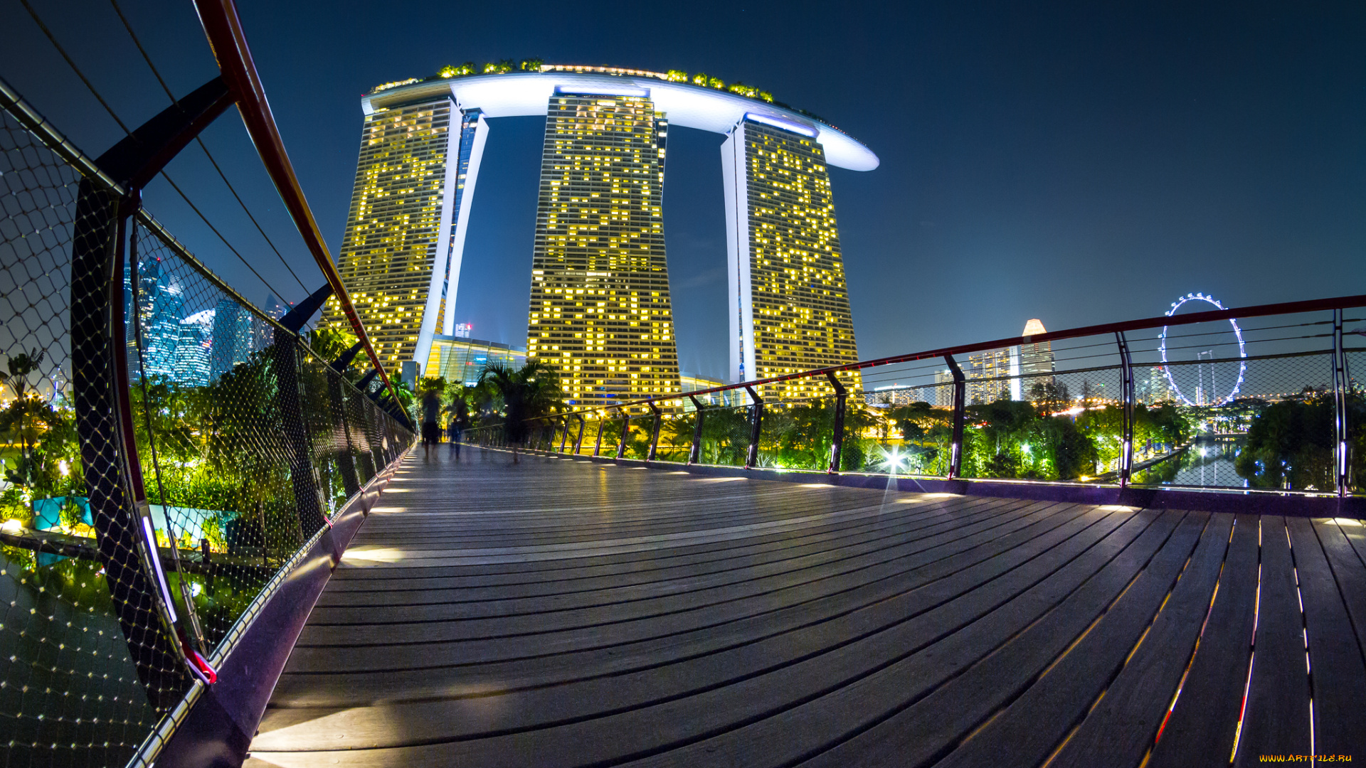 города, сингапур, мост