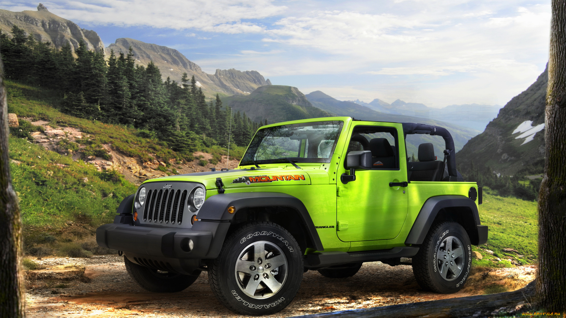 2012, jeep, wrangler, mountain, автомобили, jeep, салатовый, wrangler