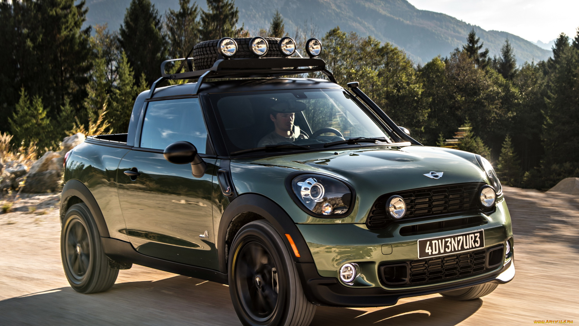 автомобили, mini, r61, adventure, paceman, зеленый, 2014