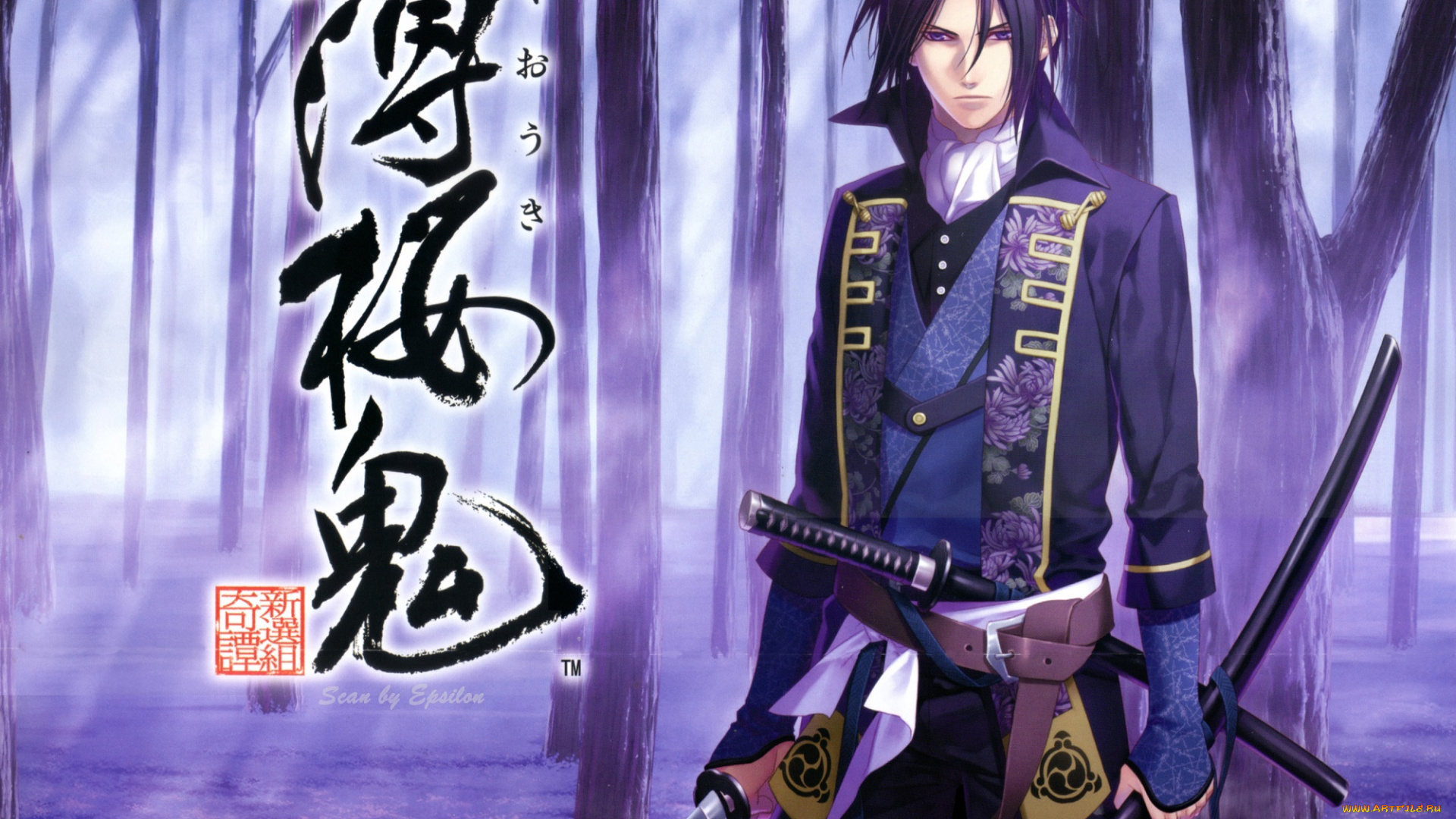 аниме, hakuoki, парень