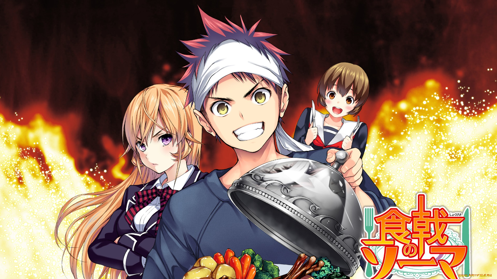 shokugeki, no, soma, аниме, персонажи