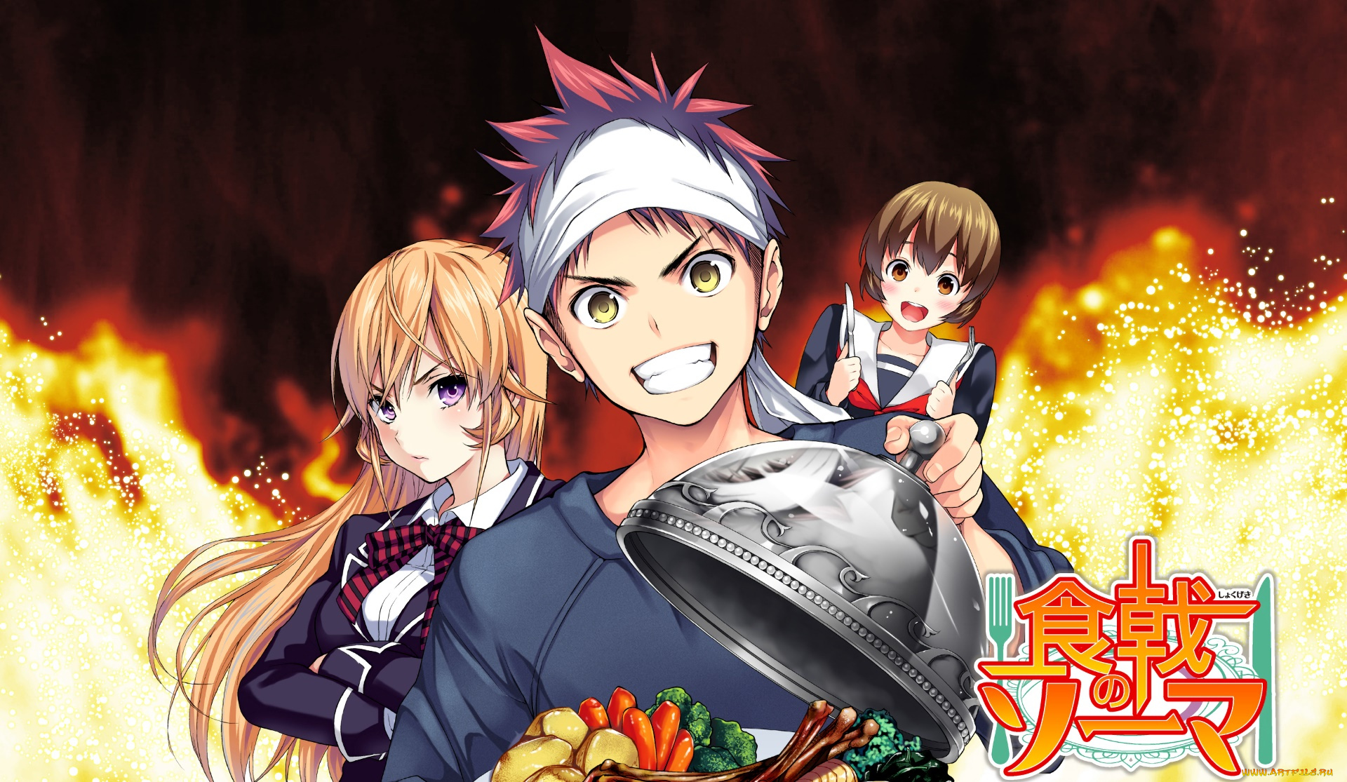 shokugeki, no, soma, аниме, персонажи