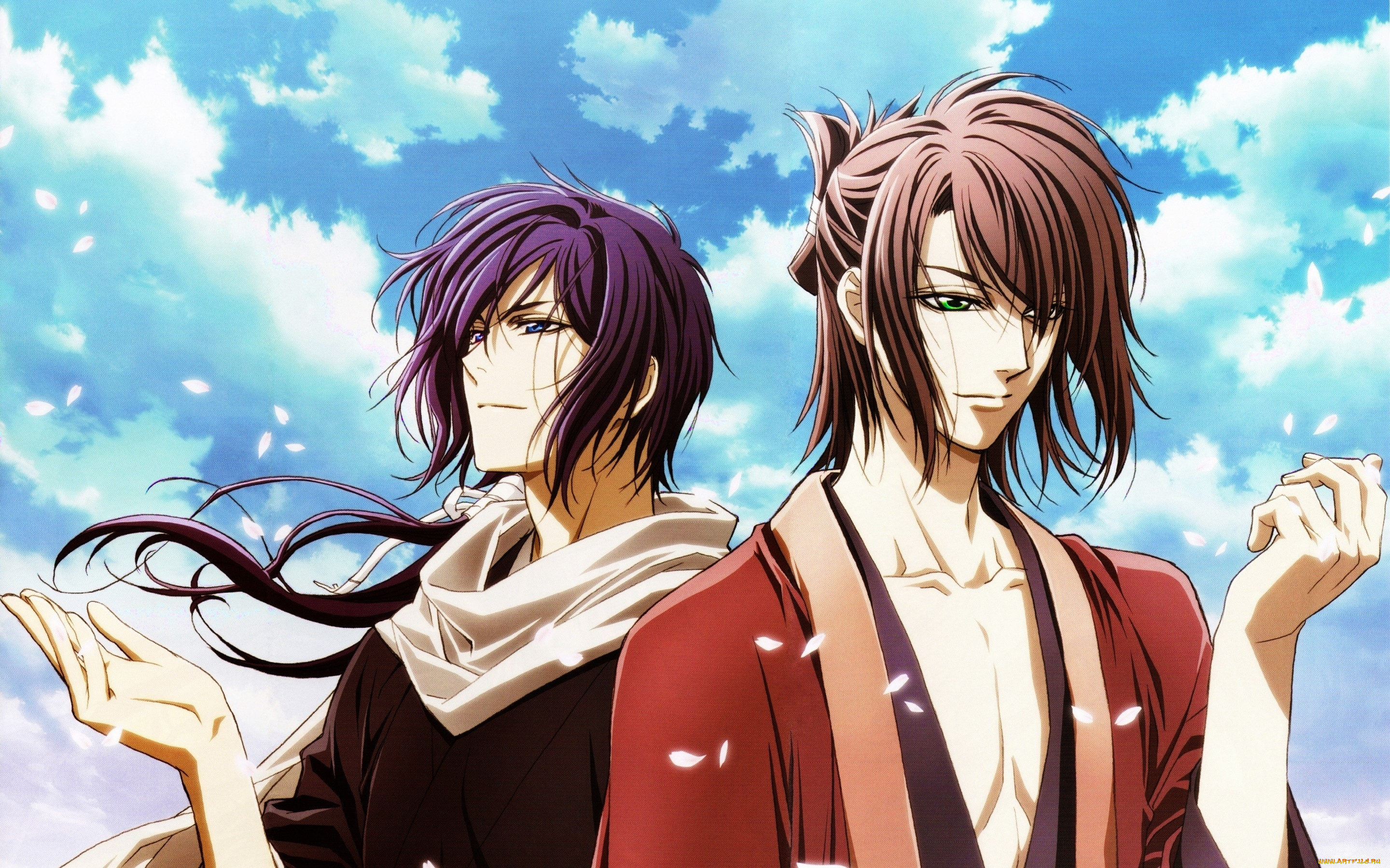 аниме, hakuoki, парни