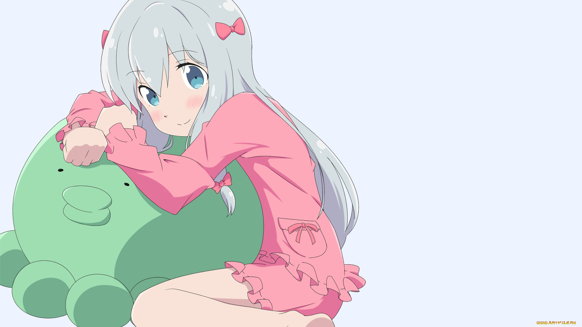 аниме, eromanga-sensei, девушка, взгляд, фон