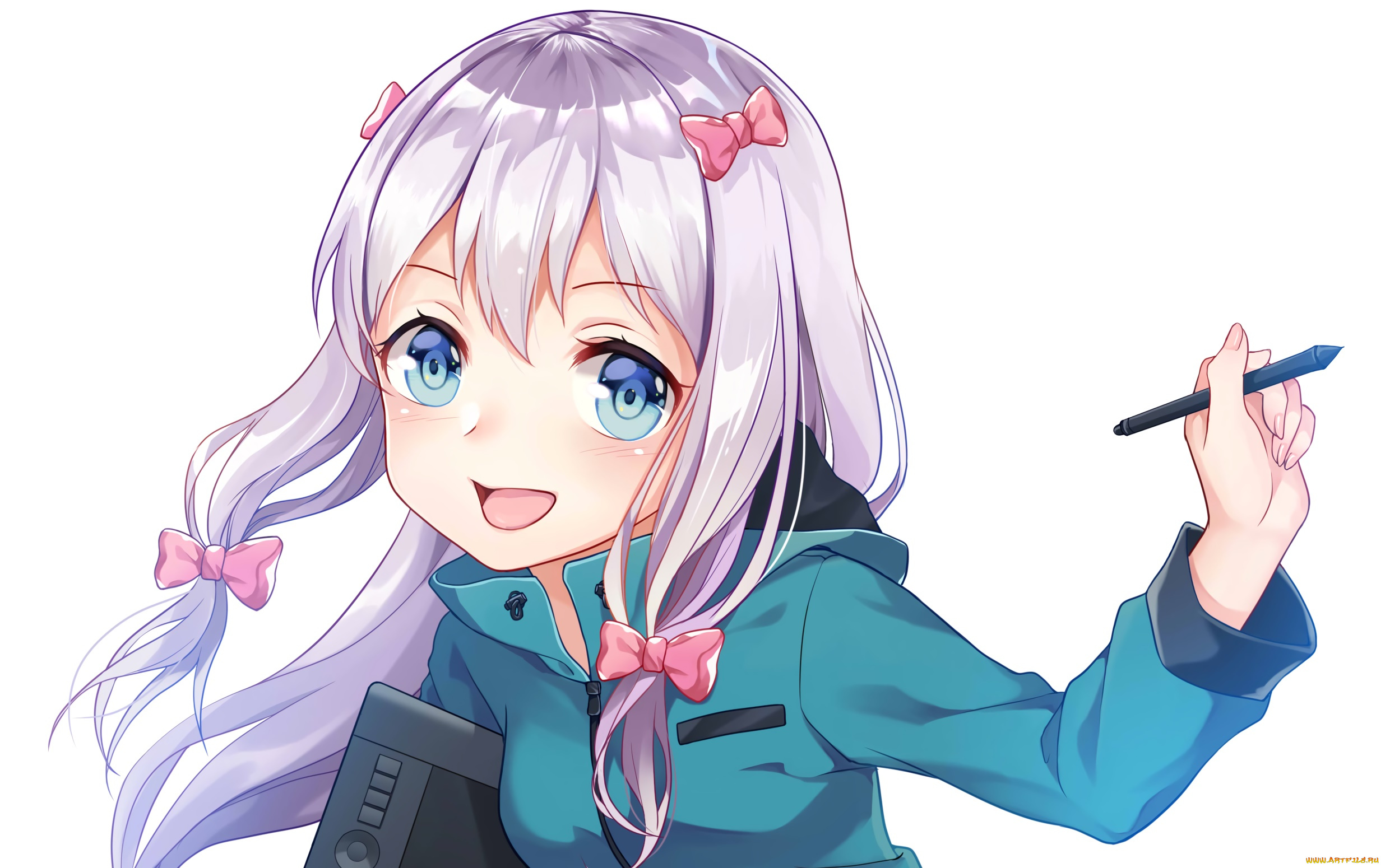 аниме, eromanga-sensei, фон, взгляд, девушка