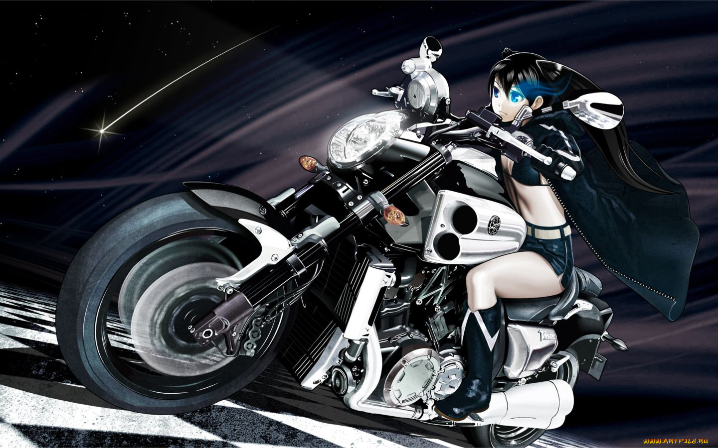 black, rock, shooter, аниме