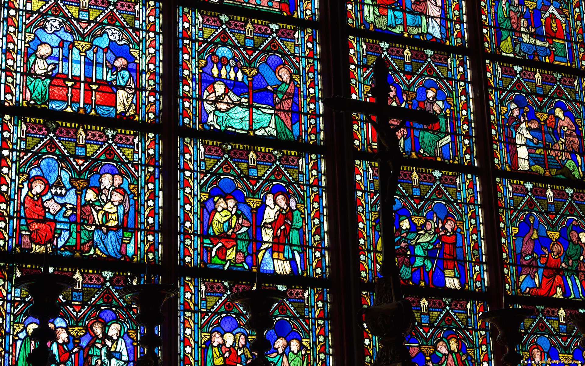 stained, glass, of, notre, dame, cathedral, paris, разное, религия