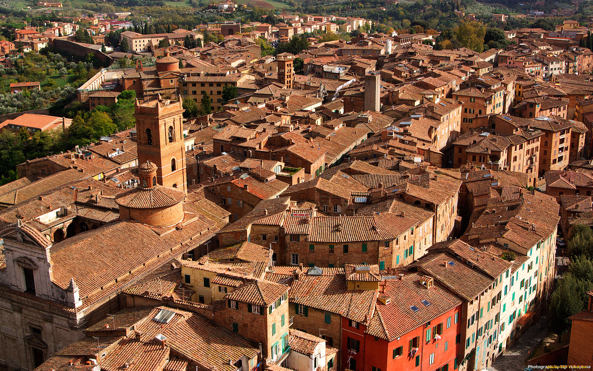 the, old, city, siena, города, панорамы