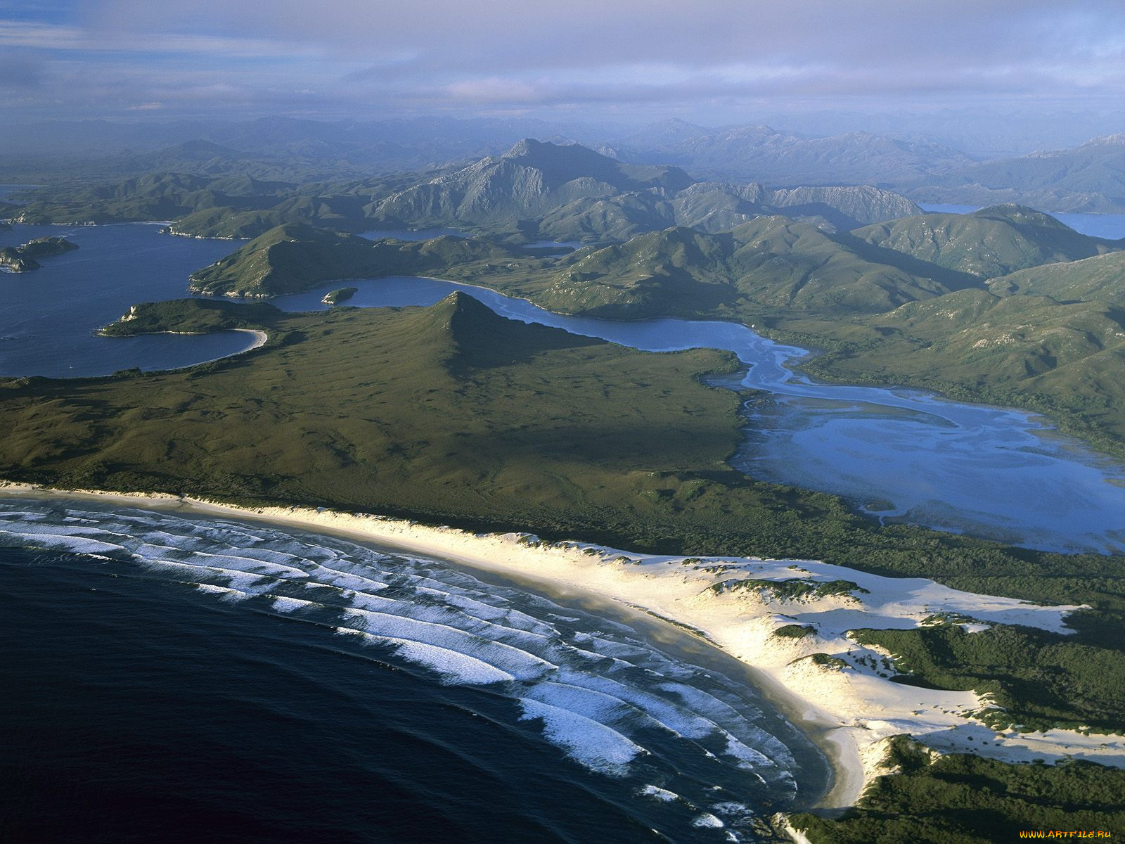 tasmania, австралия, природа, побережье, горы, вода