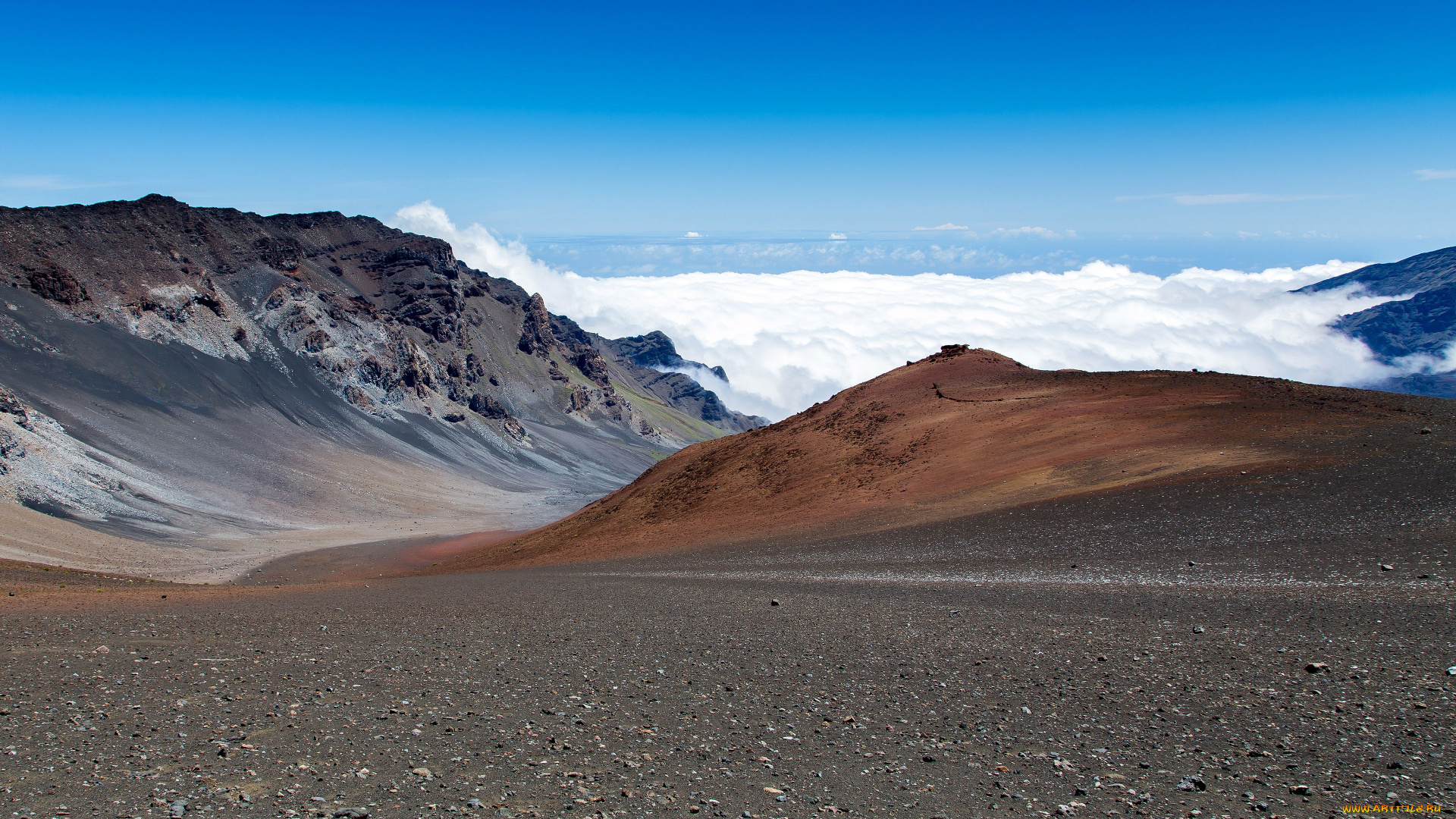 haleakala, volcano, maui, hawaii, природа, горы, вулкан, халеакала, мауи, гавайи, облака