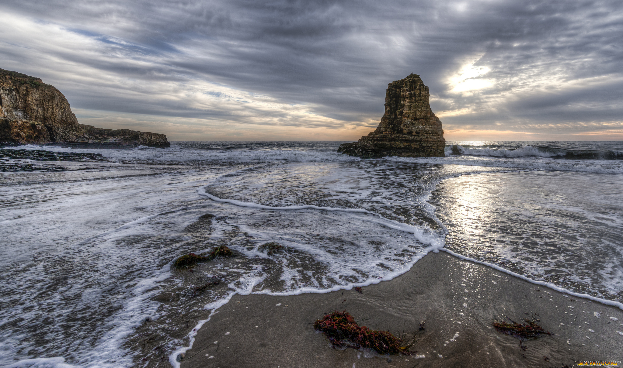 davenport, california, природа, побережье, pacific, ocean, давенпорт, калифорния, тихий, океан, скалы