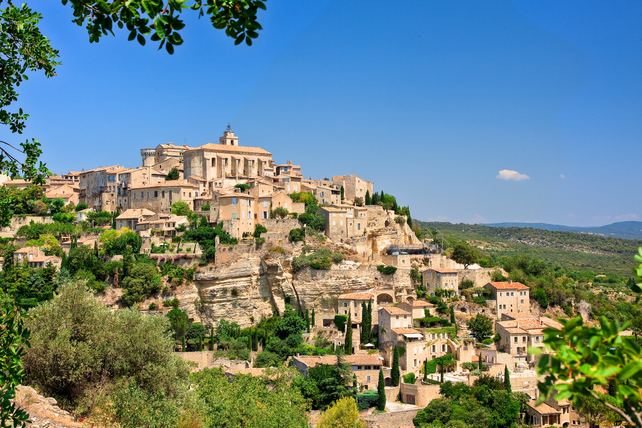 gordes, provence, alpes, cote, d`azur, france, города, панорамы, горд, франция, здания