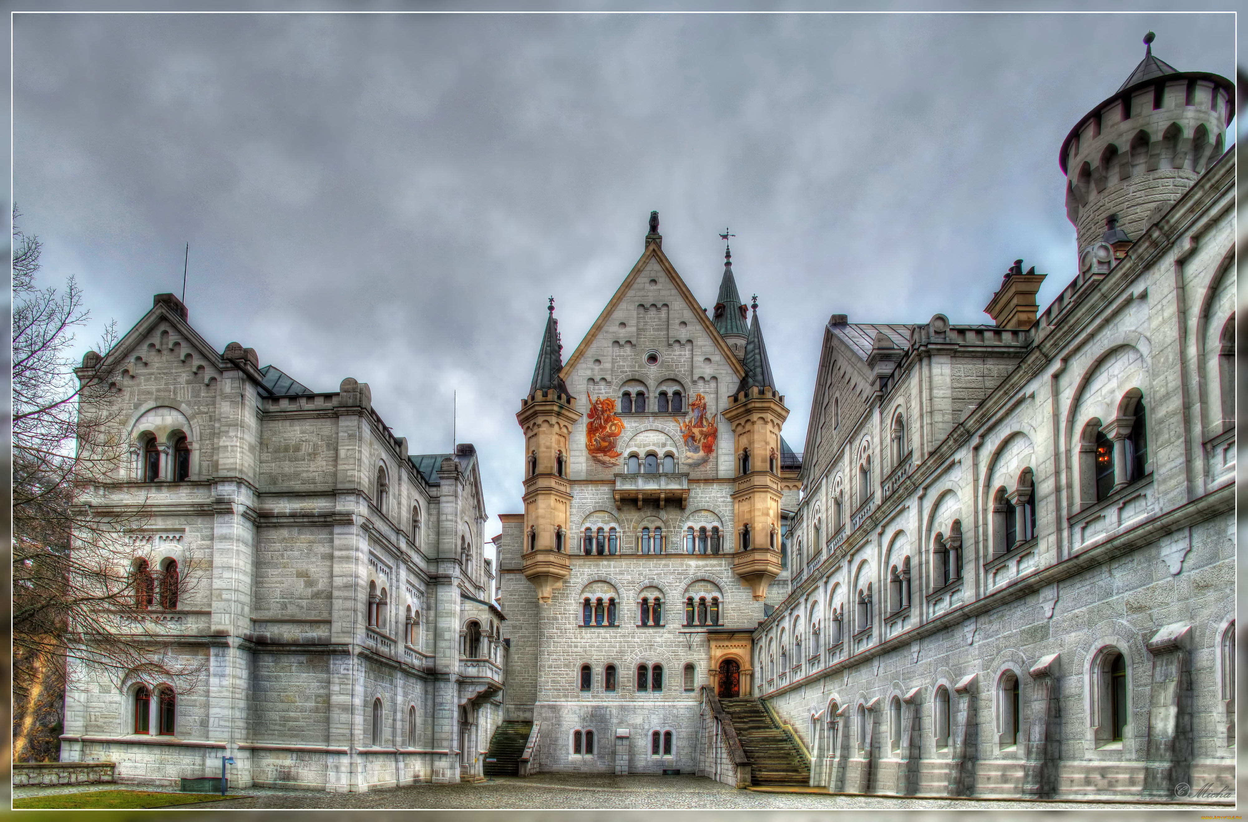 архитектура страны Замок Нойшванштайн Швангау Германия скачать