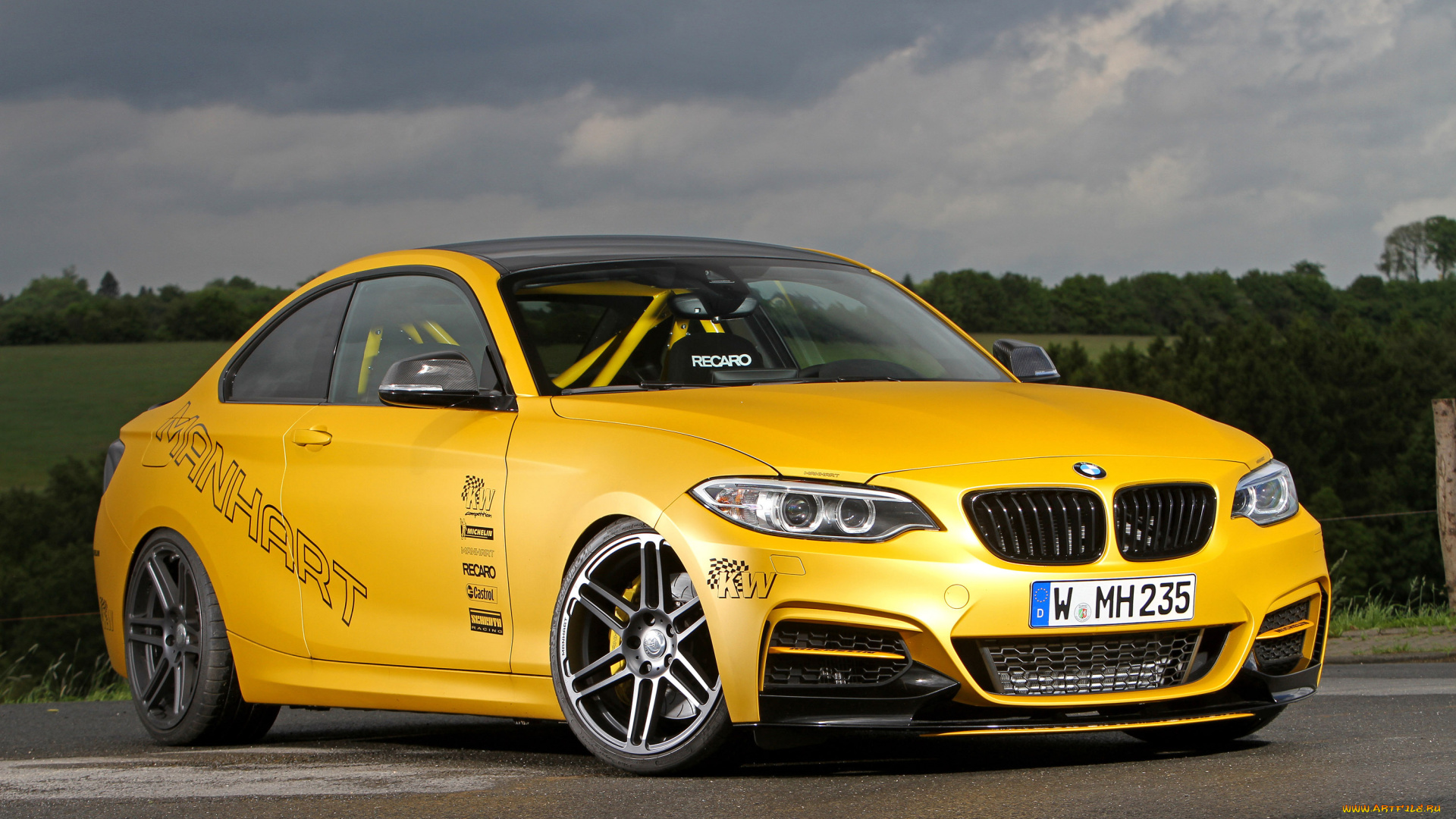 2014, manhart, mh2, clubsport, , bmw, m235i, автомобили, bmw, желтый, тюнинг, manhart, металлик