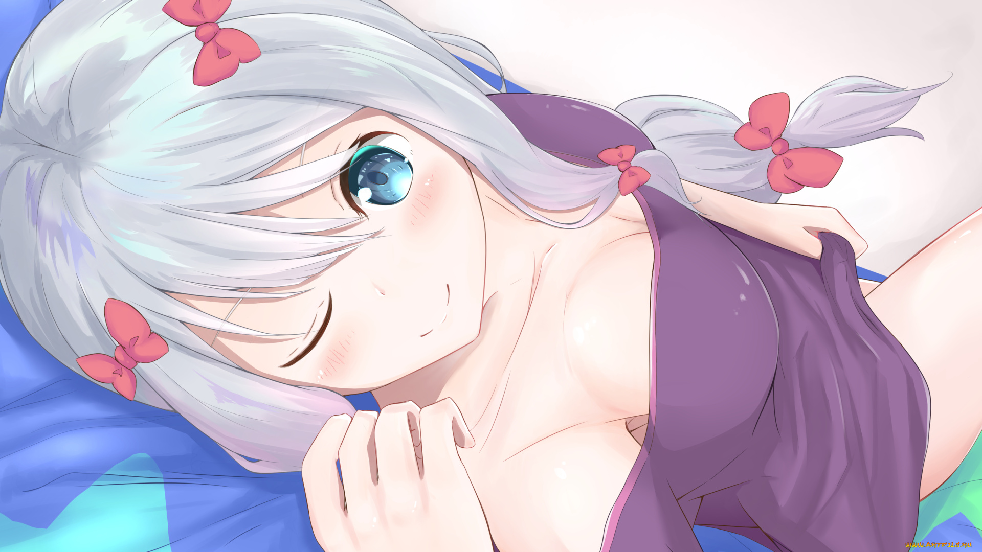 аниме, eromanga-sensei, взгляд, девушка, фон