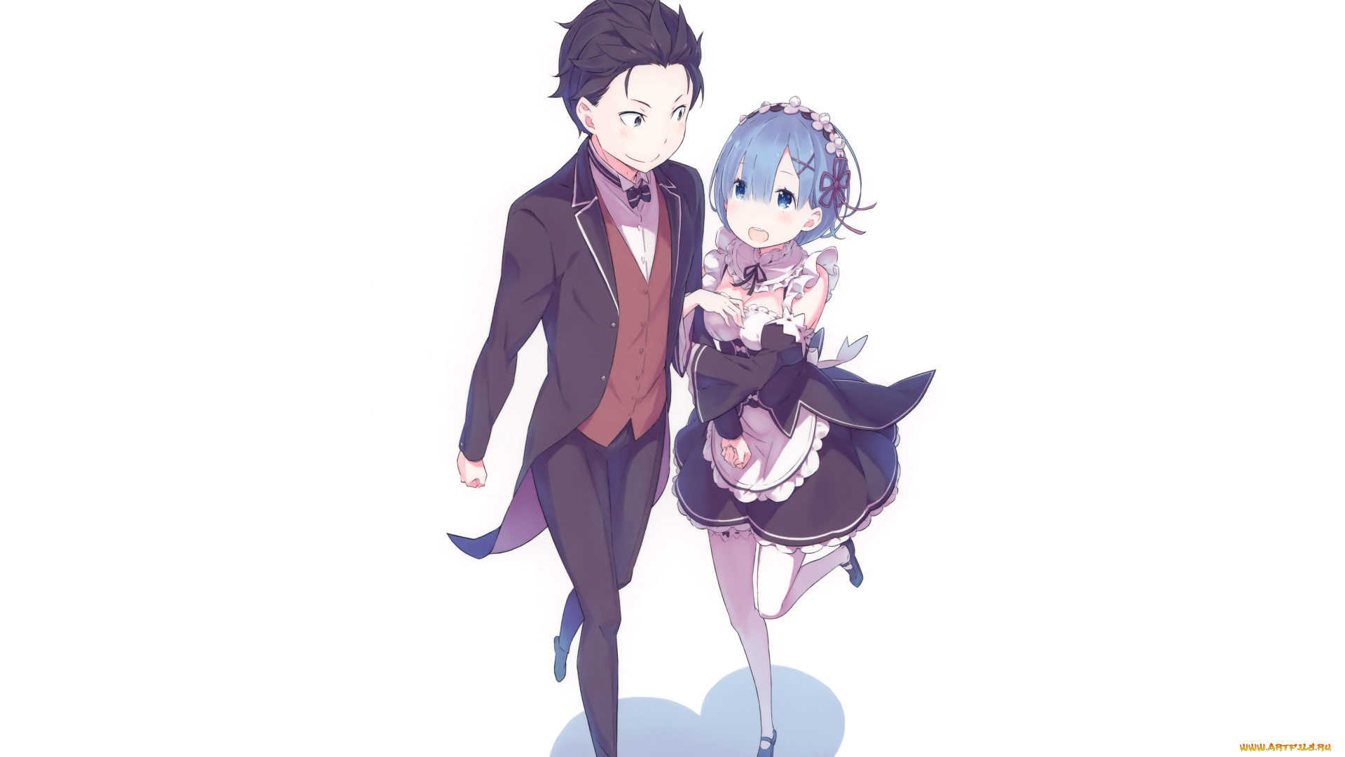 аниме, re, , zero, kara, hajimeru, isekai, seikatsu, субару, рем